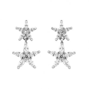 Orecchini Donna in Argento Fiori con Pietre Diana Rebecca Gioielli