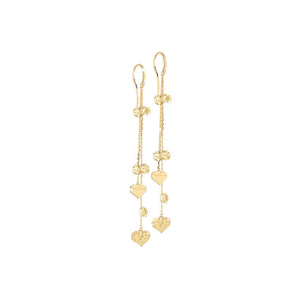 Orecchini Donna in Argento Gold Pietre Bianche Lucciole Cuore Rebecca Gioielli