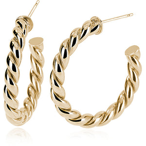 Orecchini Donna in Argento Gold Semicerchio Mabina Gioielli