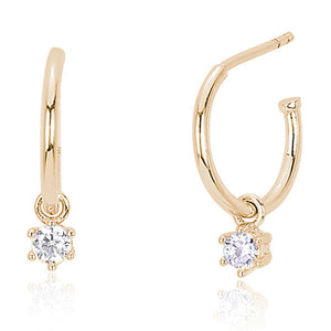 Orecchini Donna in Argento Gold con Punto Luce Mabina Gioielli