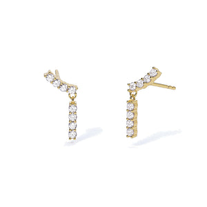 Orecchini Donna in Argento Gold con Zirconi Mabina Gioielli