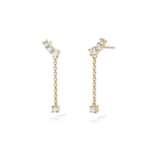 Orecchini Donna in Argento Gold con Zirconi Mabina Gioielli
