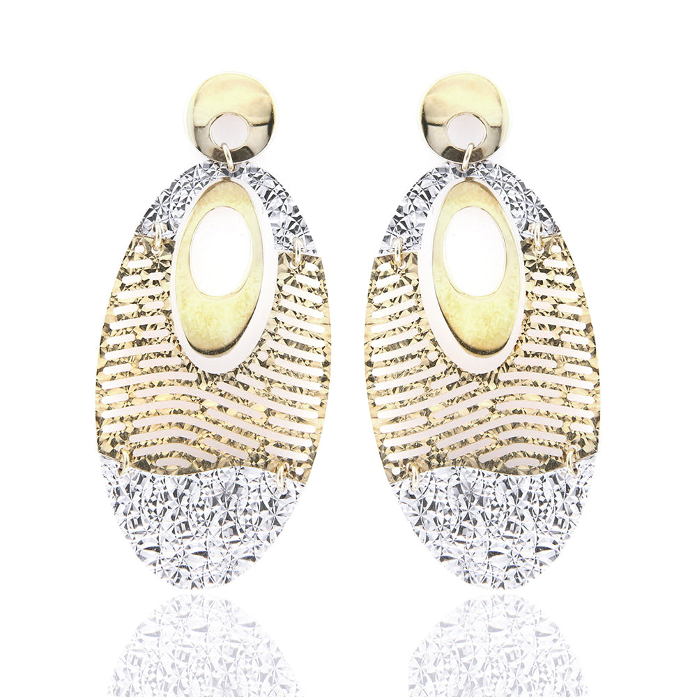 Orecchini Donna in Oro 2 Colori Diamantati