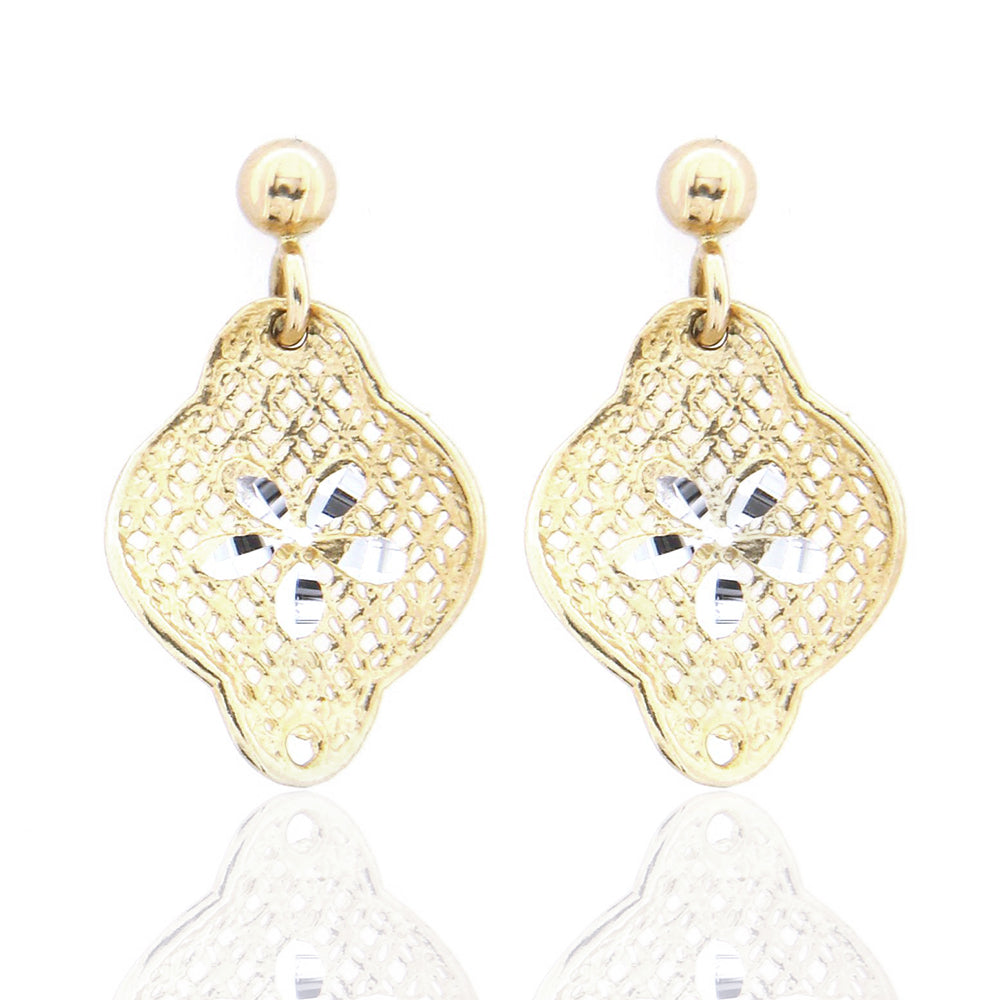 Orecchini Donna in Oro 2 Colori Traforati