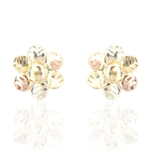 Orecchini Donna in Oro 3 Colori Fiore