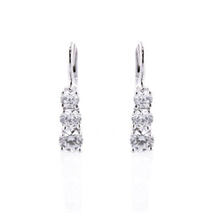 Orecchini Donna A Cerchio In Argento 925 Placcato Oro Bianco Con Zirconia 3A – Gioielli Ipoallergenici, Regalo Con Portagioie Incluso