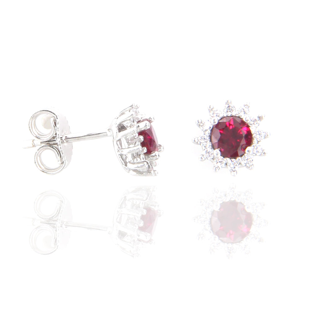 Miore Orecchini Donna Oro 9kt (375) Bianco E Giallo Con Zirconi – 3,5x3,5 Mm