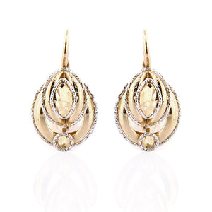Orecchini Donna in Oro Giallo e Bianco