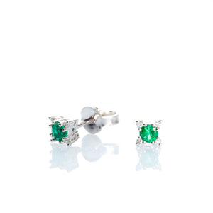 Orecchini Punto Luce con Smeraldo e Diamanti Davite & Delucchi     