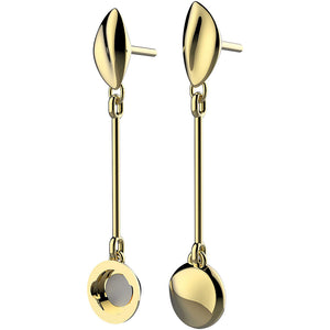 Orecchini in Acciaio Lucido Gold Rigidi Breil Stones