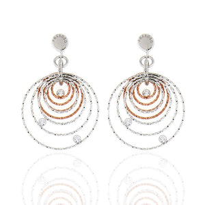 Orecchini in Argento 2 Colori con Zirconi Fraboso