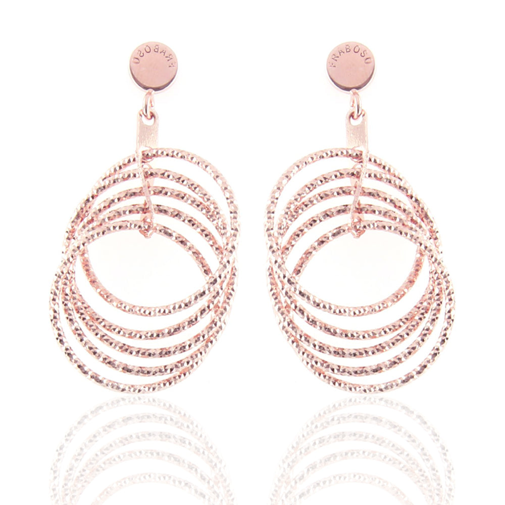 Orecchini in Argento Bicolore Diamantati Fraboso