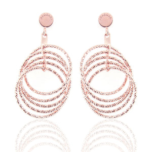 Orecchini in Argento Bicolore Diamantati Fraboso