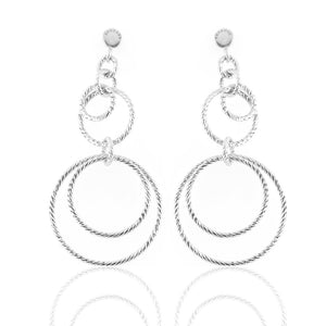 Orecchini in Argento Diamantati Fraboso
