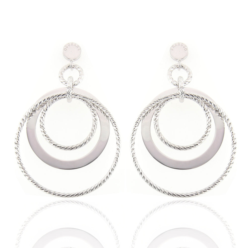 Orecchini in Argento Diamantati Fraboso