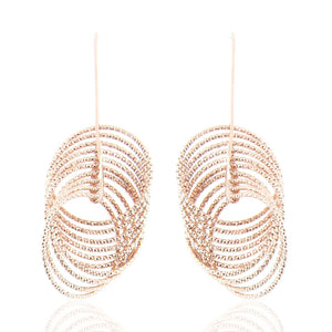 Orecchini in Argento Rosa Diamantati Fraboso