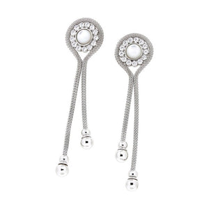 Orecchini in Argento con Perla e Zirconi R1174_0950 - Zoppini   