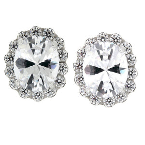 Orecchini in Argento con Zircone Ovale R1172_0950 - Zoppini  