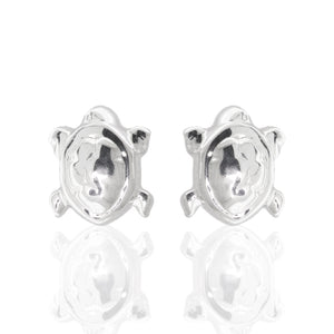 Orecchini in Oro Bianco Tartaruga
