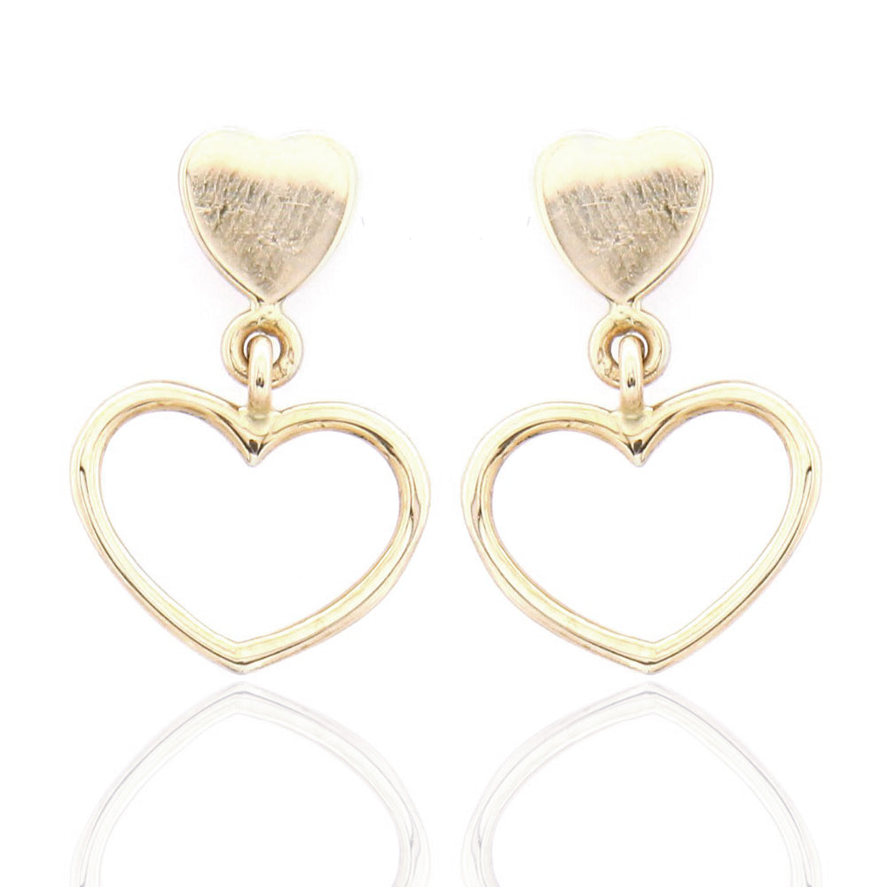 Orecchini Cuore in Oro Giallo