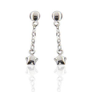 Orecchini Stella in Oro Bianco