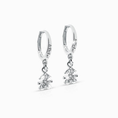 Orecchino Femminuccia Le Briciole Pavè Oro Bianco LBB314 - Le Bebè   