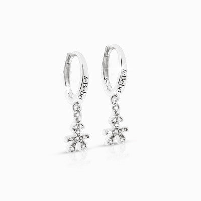 Orecchino Maschietto Le Briciole Pavè Oro Bianco LBB313 - Le Bebè   