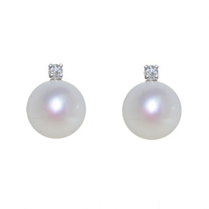 Orecchino Perle Oro Bianco Diamanti Genesia OE253B-5