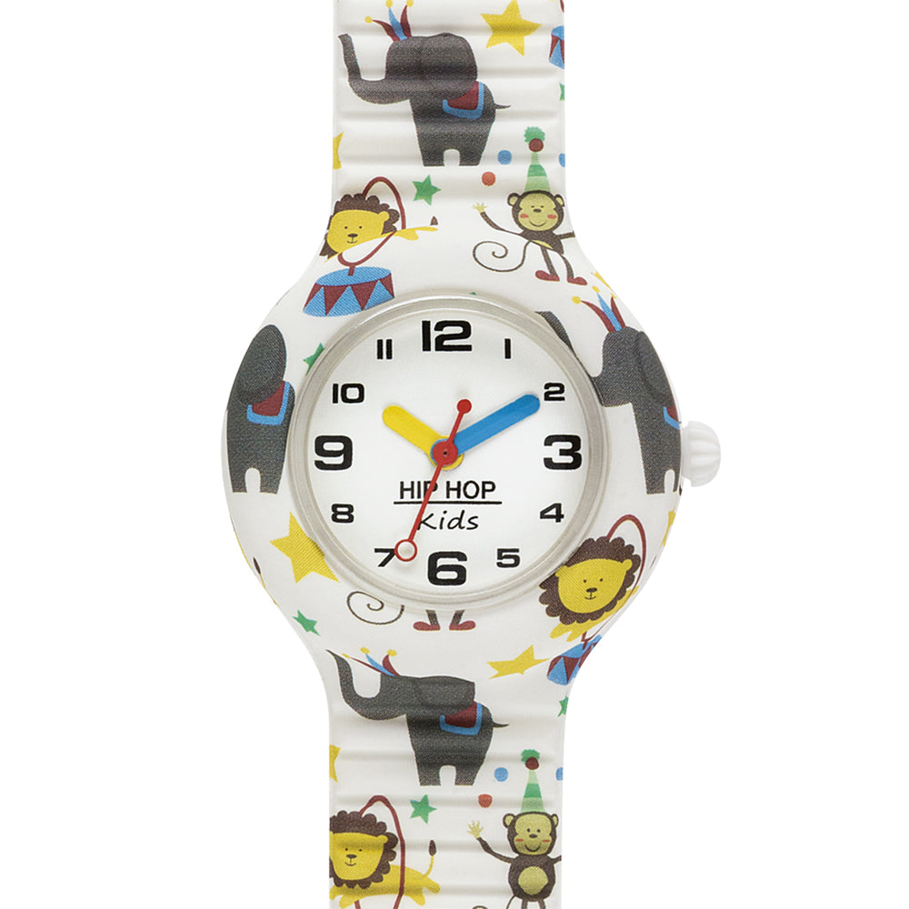 Orologio Bambino HIP HOP - Quadrante Bianco, Cinturino Silicone Multicolore, Movimento Al Quarzo - Foto 9