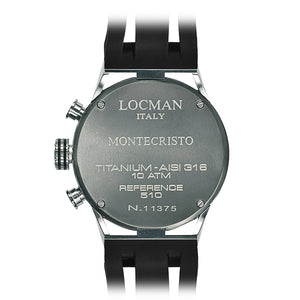 Orologio Cronografo Uomo Montecristo Nero Locman