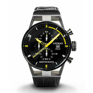 Orologio Cronografo Uomo Montecristo Nero Locman