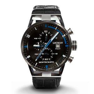 Orologio Cronografo Uomo Montecristo Nero Locman