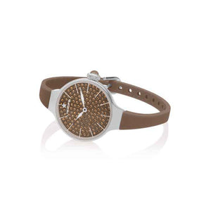 Orologio Donna Chérie Diamond 160 Silver Marrone Hoops