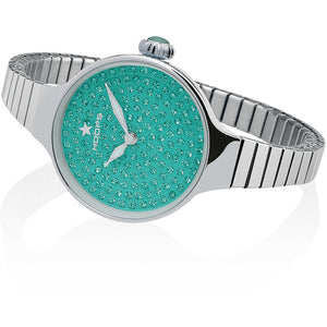 Orologio Donna Chérie Diamond Silver Verde Mare Hoops