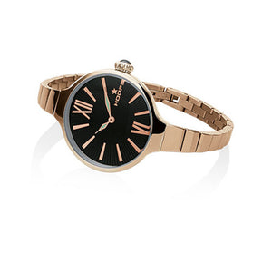 Orologio Donna Chérie Midi Rose Gold Nero 2570LC-RG01 - Hoops    