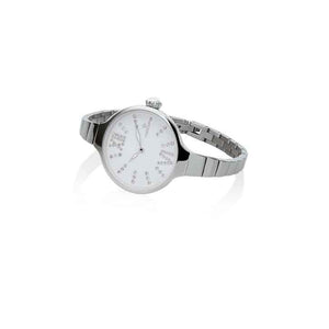 Orologio Donna Chérie Midi Stones Acciaio Silver Bianco Hoops