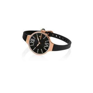Orologio Donna Chérie Midi Stones Rose Gold Nero Hoops