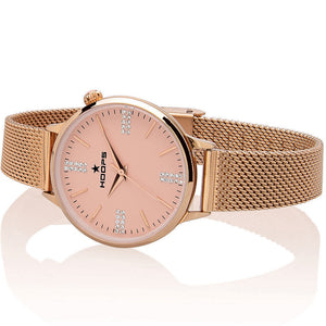 Orologio Donna Classic Chic Maglia Milanese Rose Cipria Hoops