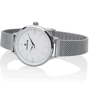 Orologio Donna Classic Maglia Milanese Silver Bianco Hoops
