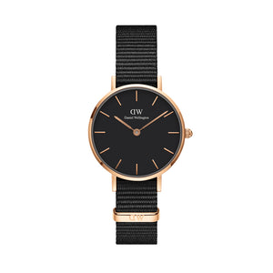 Orologio Donna Classic Petite Cornwall Nero Rose Daniel Wellington 