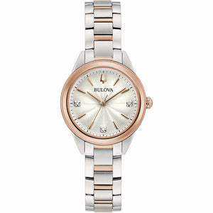 Orologio Donna Diamonds Sutton Silver Rose Bulova