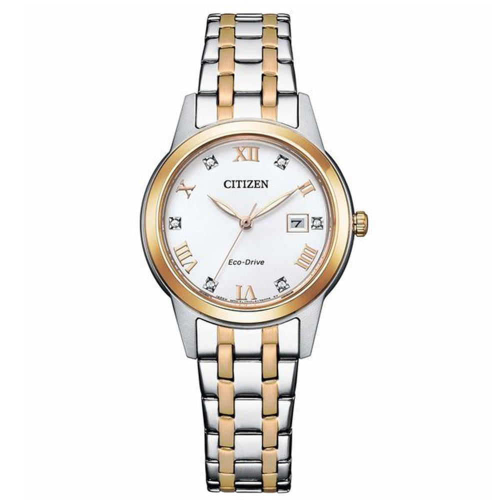 Orologio Donna Eco Drive Classic Lady Bianco Bicolore Citizen