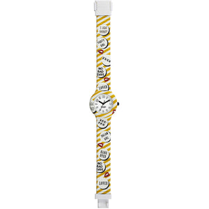 Orologio Donna Freaky Bianco e Giallo HWU0895 Hip Hop