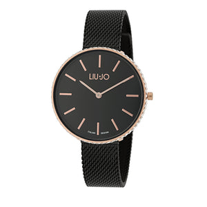 Orologio Donna Glamour Globe Maxi Nero Rose Liu Jo Luxury