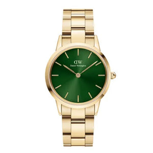 Orologio Donna Iconic Link Emerald Gold Verde Daniel Wellington