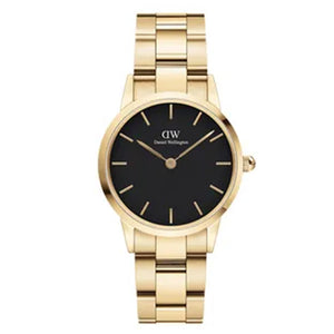 Orologio Donna Iconic Link Gold Nero Daniel Wellington