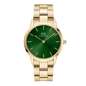 Orologio Donna Iconic Link Emerald Gold Verde Daniel Wellington