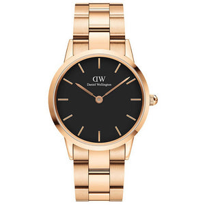 Orologio Donna Iconic Link Rose Nero Daniel Wellington