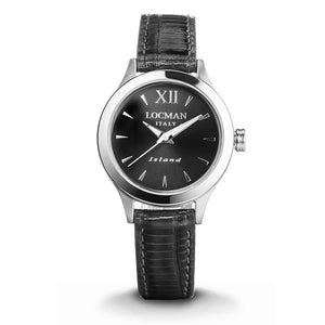 Orologio Donna Island Acciaio e Pelle Nero Locman