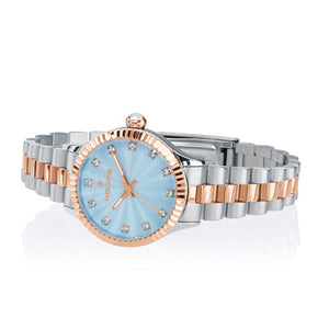 Orologio Donna Luxury Diamonds Silver & Gold Azzurro 2569LSRG-05 - Hoops 